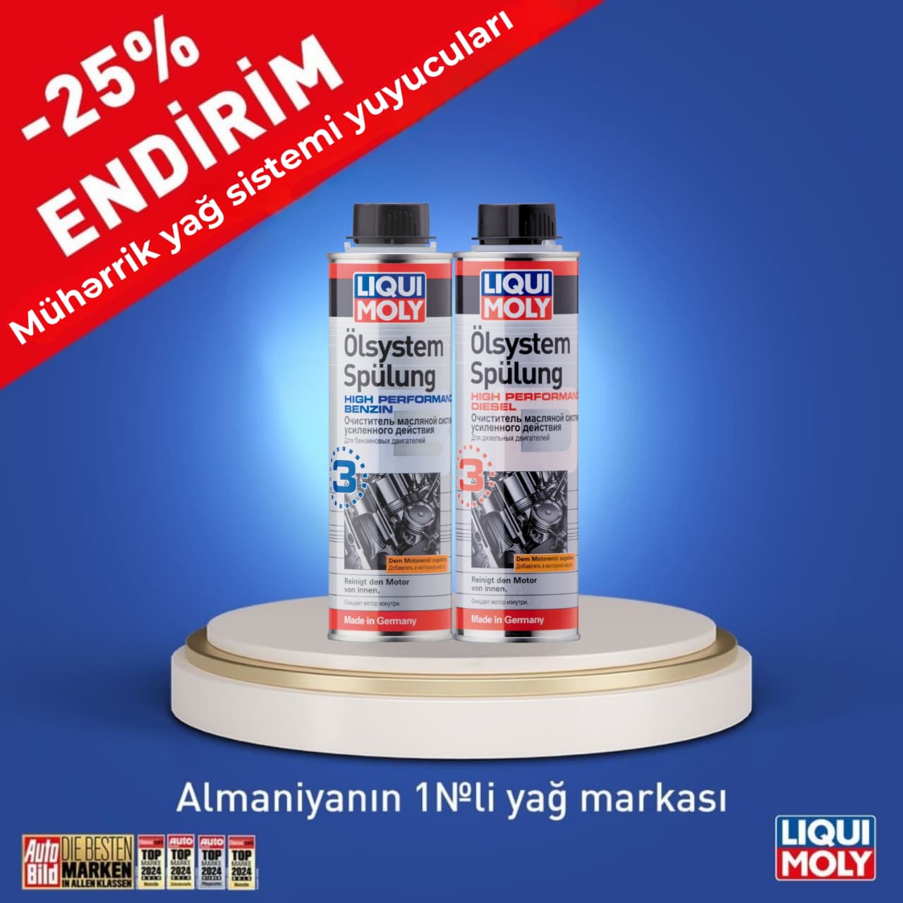 LIQUI MOLY-dən Noyabr Kampaniyası - Mühərrik yağ sistemi yuyucu qatqıları 25% endirimlə!!!